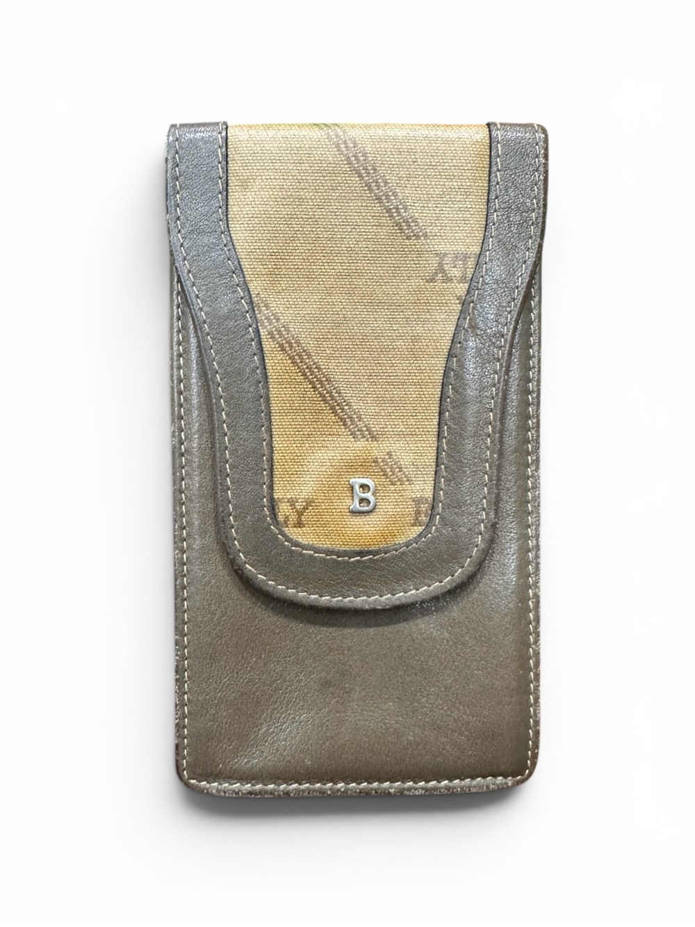 Vintage 1970s Bally Italy Leather & Monogram Travel Case  Pouch